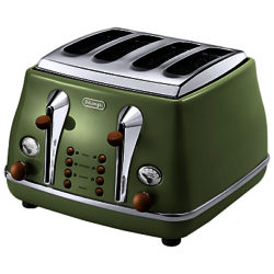De'Longhi Vintage Icona 4-Slice Toaster Olivia Green